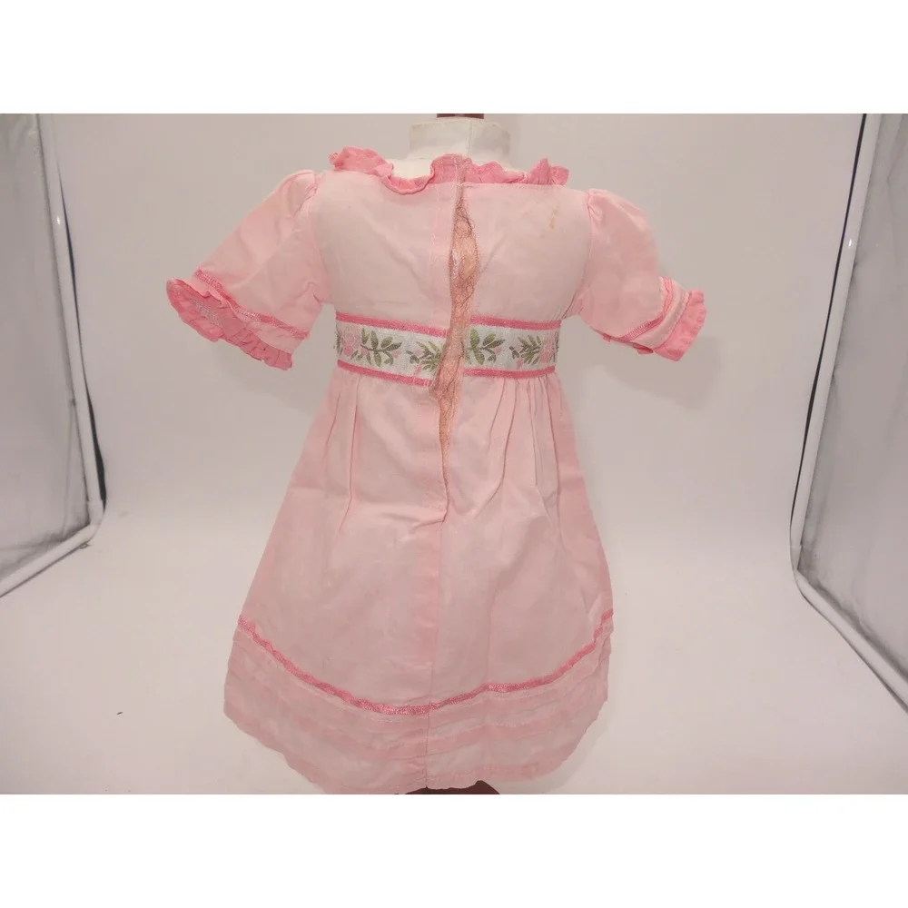 American Girl Caroline Abbott Pink Meet Dress Floral Embroidery